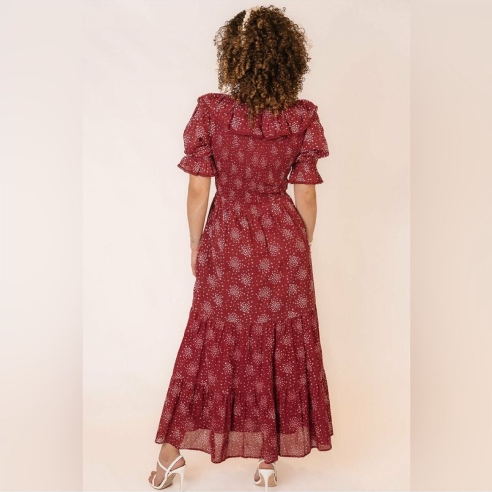 Ivy City co Gracie Maxi Dress in Wine burgundy Cotton size small NWT - Picture 2 of 14